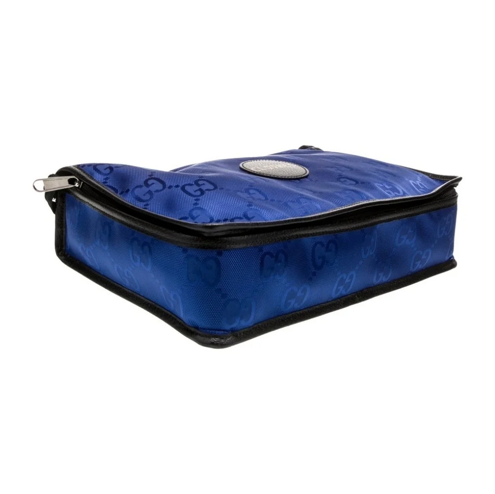Authentic Gucci Royal Blue Travel Bag with GG Monogram Design
